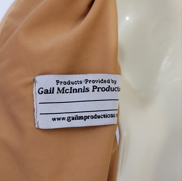 Leopard Sequined Jumpsuit By Gail McGinnis Productions Gold Size M - Picture 7 of 8